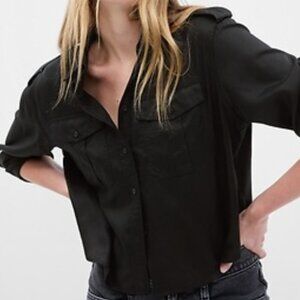 Gap Cropped Utility Shirt NWT